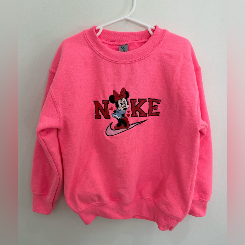 Custom Made Vintage Style Minnie Mouse Nike Sweatshirt